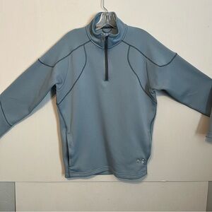 Under amour sky blue men’s 1/4 zipper pullover size medium.